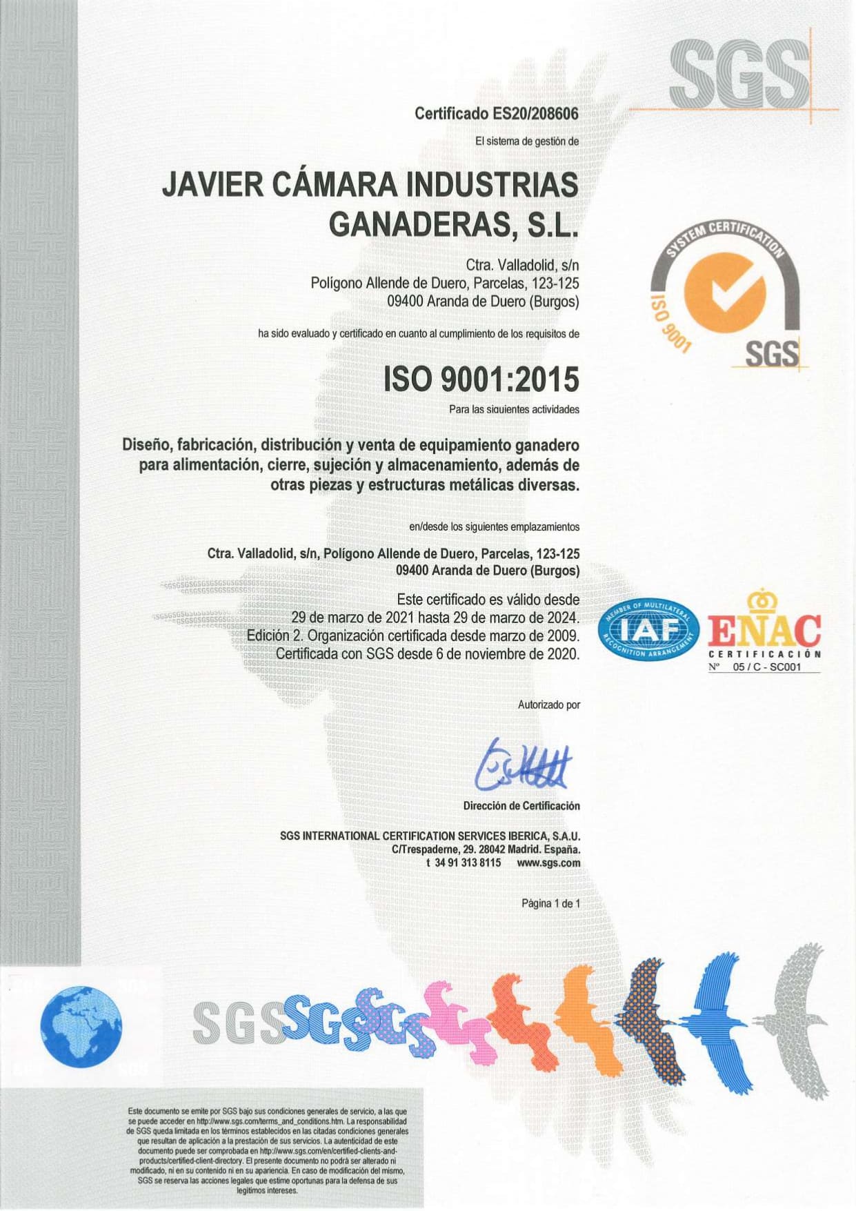 Certificado ISO 9001